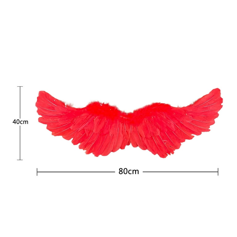 Adult Red Feather Devil Wings