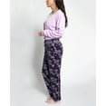 thumbnail image 3 of Muk Luks Women's Silky Velour Pajama Set, Purple /Purple Snowflake, P/M, 3 of 3