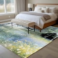 thumbnail image 4 of Flowerbed Cabin Large Area Rugs 6x9 ft Watercolor Spring Field Colored Floral Washable Rug Non Slip Indoor Carpet Absorbent Floor Mat for Living Room Bedroom Dining Room, 4 of 9