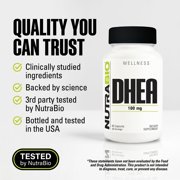 NutraBio DHEA Supplement- for Men and Women- DHEA (100 mg) 60 Capsules
