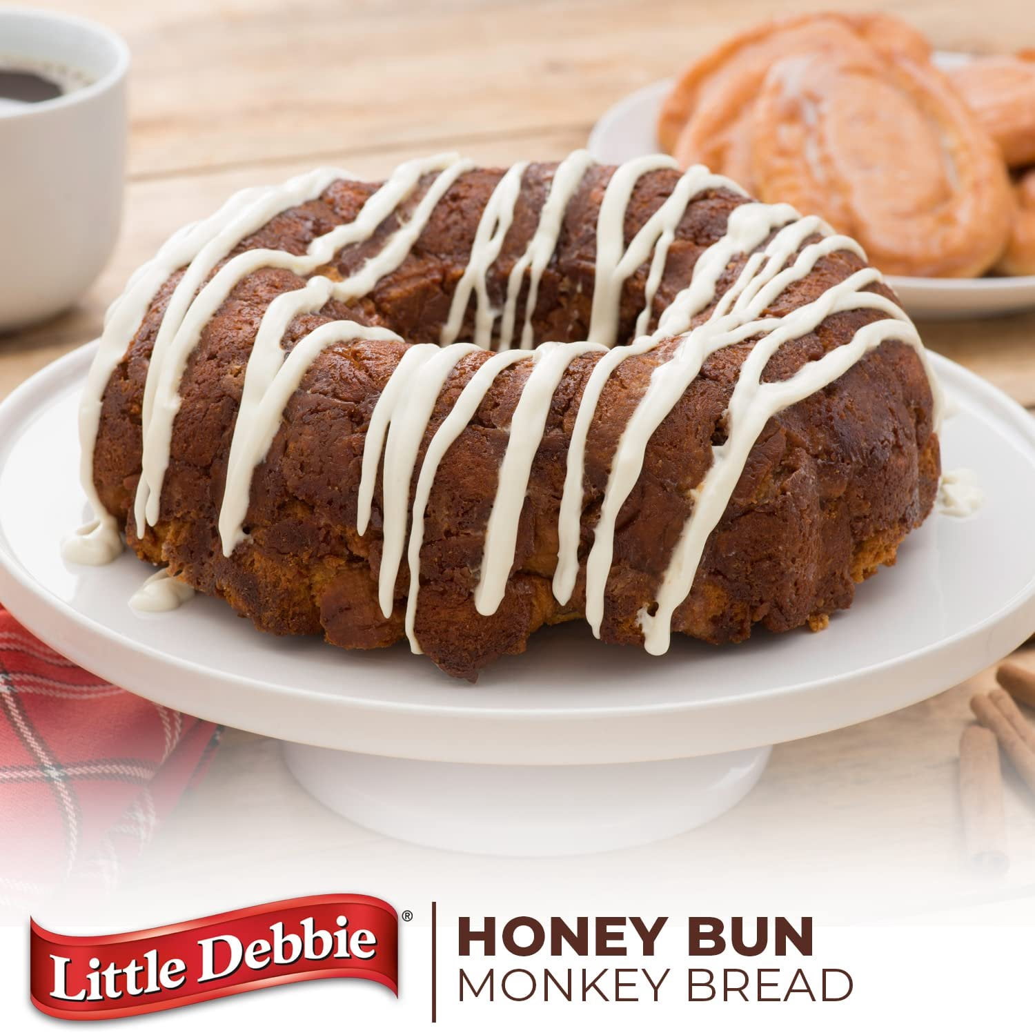 Little Debbie Honey Buns, 48 Individually Wrapped Breakfast Pastries 8 Boxes