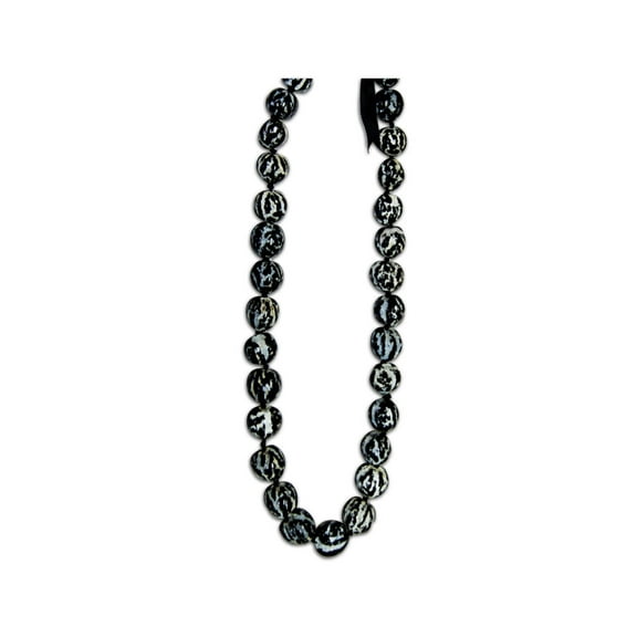 Genuine Hawaiian Kukui Nut Lei Necklace With Tiger Pattern for Adults