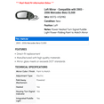 thumbnail image 2 of Left Mirror - Compatible with 2003 - 2006 Mercedes-Benz CL500 2004 2005, 2 of 2