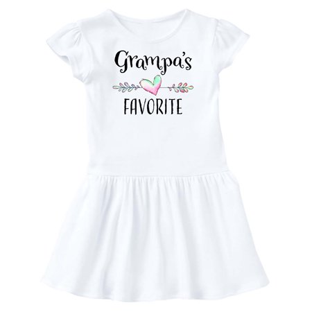 

Inktastic Grampas Favorite- Heart Grandchild Gift Toddler Girl Dress