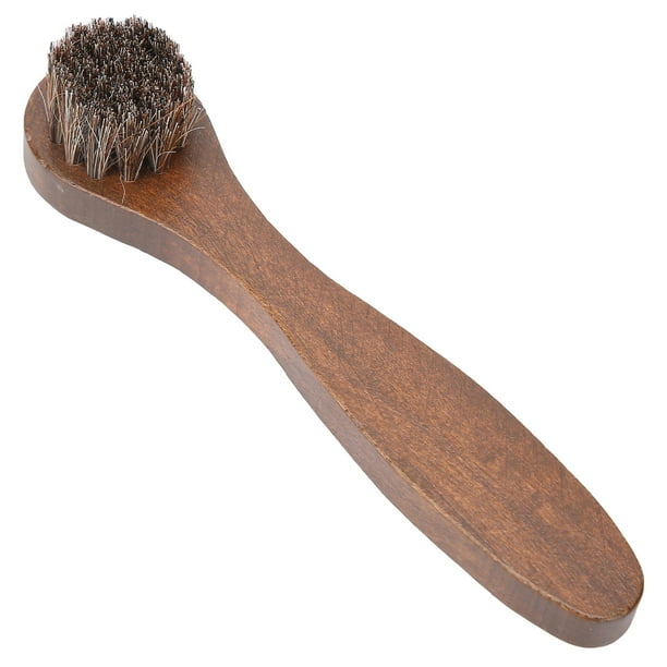 Horsehair Shoe Brushes Wooden Handle Leather Shoes Polish Shine Applicator Brush Horsehair Shoes Polish Brushes Shoe Polish Applicator Brush