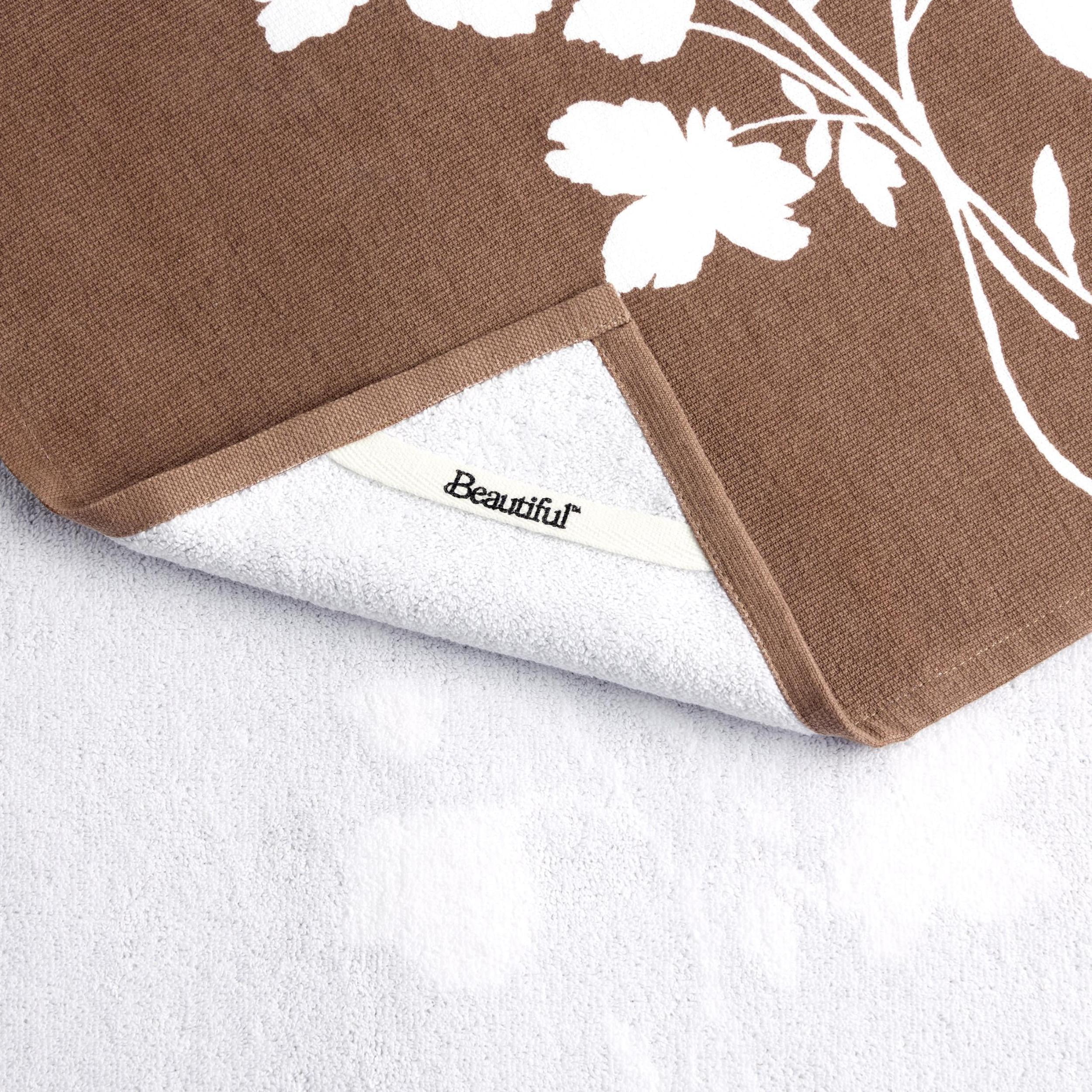 Beautiful 4-Piece Kitchen Towel Set, Brown by Drew Barrymore