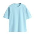 thumbnail image 3 of YTDSCS Kids Boys Girls Summer T Shirts 3-14 Year Unisex 100% Cotton Short Sleeve Tops Toddler Crewneck Solid drop Shoulder Tees for Teenagers, 3 of 8