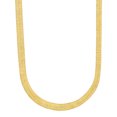 thumbnail image 4 of 4.5mm Polished 14k Gold Plated Herringbone Chain + Bracelet Set, 20" (Necklace) + 8" (Bracelet), 4 of 7