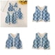 thumbnail image 2 of Women Sleeveless V-Neck Hollowed Crochet Crop Cardigans Top Bohemian Embroidery Flower Button Up Vests Waistcoat Outwear coffee, 2 of 4