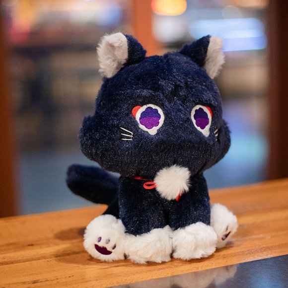 1PC 25cm Genshin Impact Skirmisher Black Cat Doll Cute Cat Plush Toy Cartoon Scattered Soldiers Around Doll Kawaii Children Gift