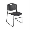 thumbnail image 6 of Regency Kobe 48 x 30 in. T-Base Training Seminar Table- Grey, 2 Zeng Stack Chairs- Black, 6 of 6