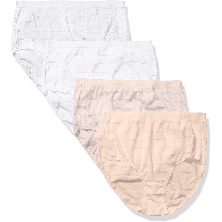 Hanes Ultimate Women's Briefs Pack, Ribbed Stretch Brief Underwear