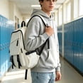 thumbnail image 6 of Tdxkok Student Essentials,Student Backpack Large Capacity Preppy Style Shoulder Bag Lightweight Travel Daypack for School Outdoor Trend E, 6 of 6