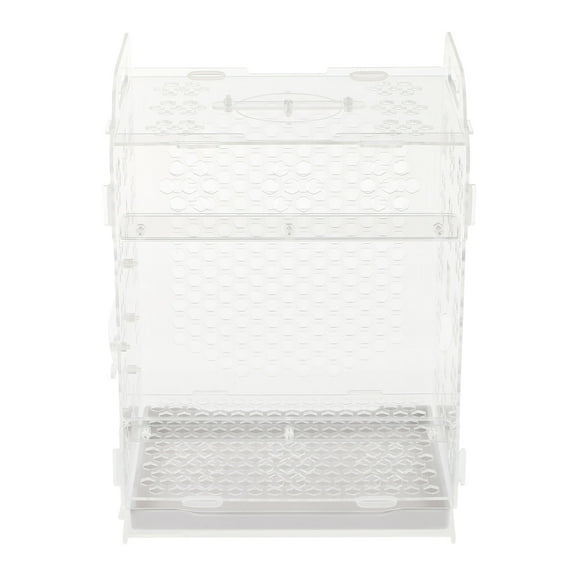Mobestech Clear Acrylic Bird House for Pet Use Easy Assembly and Storage