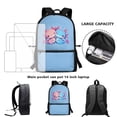 thumbnail image 6 of Yuyamidu Pink Blue Axolotl Backpack for School Girls 4Th Grade Preppy Backpacks Cute Bookbag Preschool Student Book Bags with 2 Sides Mesh Pouch, Blue, 6 of 6