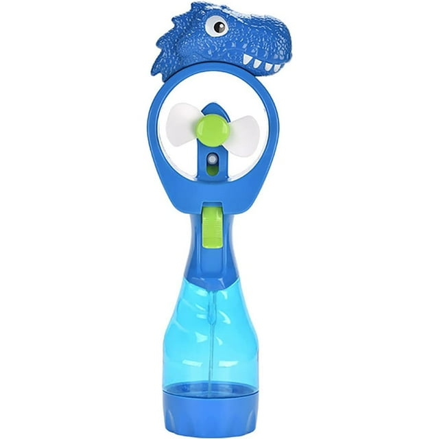 YOPTOP Handheld Spray Fan, Comfortable Cool Mist, Humidification Hydration Large Capacity Portable Fan, Electric Dinosaur Fan for Kids,Blue