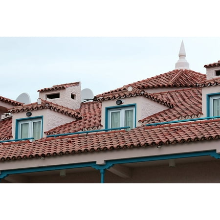 Doors Windows Roof Tiles - LAMINATED POSTER Tenerife Tile Tiles Window Cover The Roof Of The Poster Print 24 x 36