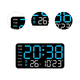 thumbnail image 2 of Reloj De Pared Digital Con Alarmas Y Calendario, termómetro Malubero Negro Azul, 2 of 5