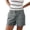 Dark Gray #003, variant on Cotton Shorts for Women Work Dress Short Pants Lounge Bermuda Shorts Summer Button High Waisted Cropped Pants, L