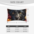thumbnail image 3 of Fotbe Colorful Floral Black Dog Pillow Cases - Envelope Closure - Luxury, Extra Soft, Cooling Pillow Covers - Wrinkle, Fade, Stain Resistant-16"x24", 3 of 8