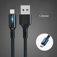 thumbnail image 5 of Cable De Datos Tejido 5A Tipo C, Línea De Carga Universal De 40W, Cable De Cargador Portátil Con Luz Indicadora Led Para Teléfono Móvil, Hogar Y Oficina Inevent EL013987-02, 5 of 5