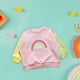 thumbnail image 5 of Gibobby Sudaderas para niños Algodón Cálido Cuello redondo Color Empalme Manga larga Sudaderas para niñas(Verde, 12-18 Meses), 5 of 5