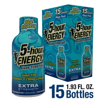 5-hour ENERGY Shot, Extra Strength, Blue Raspberry, 15 Count