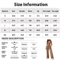 thumbnail image 3 of 2 Piece Sets for Women Summer 2026 Spring Lounge Set Matching V Neck Tops Wide Leg Pants Airport Travel Outfits Beige M, 3 of 3