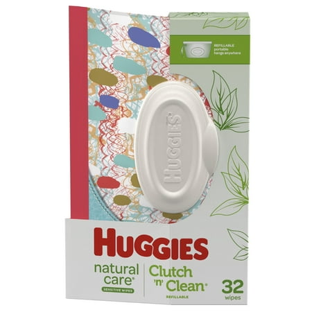 Huggies Natural Care Aloe Baby Wipes, Unscented, 1 Flip-Top Pack (32 Total Wipes)