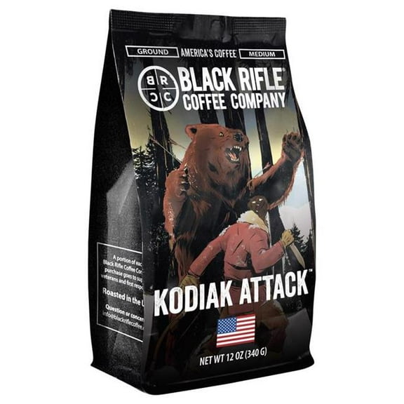 Black Rifle Coffee 9108379 12 oz Kodiak Attack Ground Coffee - Pack of 6