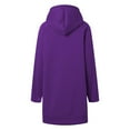 thumbnail image 5 of Hurxie Sweatshirt for Women Loose Fit Casual Long Sleeve Hooded Sweatshirts Hoodies with Pocket Purple L, 5 of 6