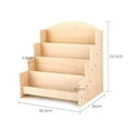 thumbnail image 5 of Shoreew Greeting Card Display Stand High Stability Easy to Install Multipurpose 4-Tiered Wooden Organizer Rack Photos Brochure Holder, 5 of 7