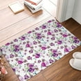 thumbnail image 4 of Rateoe Rose Flowers Pattern Flannel Door Mat Indoor Outdoor Entrance, Waterproof All-Weather Doormat,Fade Resistant, Low Profile Entryway Mat 16x24in, 4 of 7