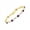 AMETHYST, variant on Yellow Gold Plated Silver Tennis Bracelet with 9 Beautiful 6X4MM Opal & Sparkling Diamonds - Birthstone Jewelry for Women - Adjustable to 7-8" - Friendship and Elegance in One