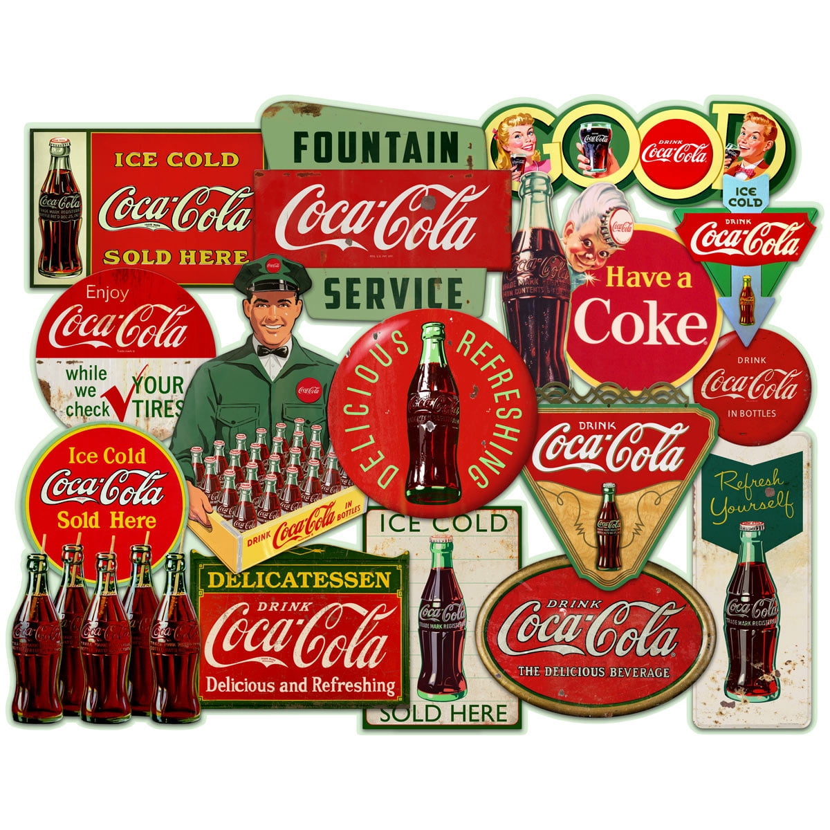 BRAND NEW Coca-Cola Tea Towel Vintage Advertising Slogan Soda Fountain Ice Cold 