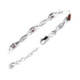 thumbnail image 5 of RYLOS Bracelets for Women 925 Sterling Silver XOXO Hugs & Kisses Tennis Bracelet Gemstone & Genuine Diamonds Adjustable to Fit 7"-8" Wrist, 10 - 6X4MM Garnet Jewelry for Women Friendship, 5 of 8