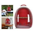 thumbnail image 2 of justharion Bird Carrier Cage Shoulder Bag Pet Parrot Travel Clear Backpack Red, 2 of 7