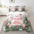 thumbnail image 2 of Feelyou Winter Cartoon Snowman Twin Bedding Sets 7-Piece, Merry Christmas Bedding Comforter Set, Western Festival Holiday Reversible Sheet Sets, Luxury Bedroom Decor, 2 of 7