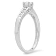 thumbnail image 2 of 0.55 Carat (ctw) 14k White Gold Round Diamond Ladies Engagement Bridal Ring 1/2 CT, 2 of 4