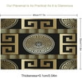 thumbnail image 5 of Greek Key Meander Black Gold Placemats Set of 4, 12x18 Inch Geometric Table Place Mats for Table Party Kitchen Dining Decoration, 5 of 6