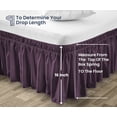 thumbnail image 5 of SGI Bedding 16 Inch Wrap Around Bedskirt | Microfiber Wrap Around Bed Skirt | Fade-Resistant, Wrinkle-free, Anti-static, Decorative, Extra Storage Space, Clutter-Free | Alberta King, Plum, 5 of 8