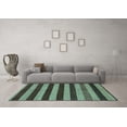 thumbnail image 3 of Ahgly Company Indoor Round Abstract Light Blue Modern Area Rugs, 5' Round, 3 of 4