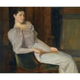 thumbnail image 2 of Christian Krohg 23x20 Black Ornate Framed Double Matted Museum Art Print Titled: Girl in White, 2 of 5