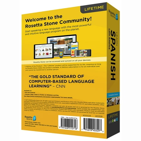 Rosetta Stone - Learn UNLIMITED Languages with Lifetime access - Latin American Spanish - Android, Mac, Windows, iOS