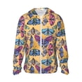 thumbnail image 1 of Balery Butterfly 3 Sudadera ligera de manga larga con capucha y protección solar UPF 50+ para hombre y mujer, ideal para pesca y running-Large, 1 of 7