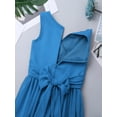 thumbnail image 6 of renvena Kids Girls V-neckline Chiffon Pleated Flower Dress Wedding Maxi Gown, 6 of 7