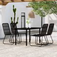 thumbnail image 1 of vidaXL 5 Piece Garden Dining Set Black, 1 of 4