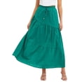 thumbnail image 3 of Nlife Women High Waist Pleated Drawstring Flowy Hem Skirt, 3 of 7