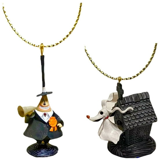 Nightmare Before Christmas Mayor & Zero Ornament Figure Figurine Pvc Charm New