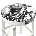 thumbnail image 3 of Lsque Capybara Riding Bicycle Pattern Round Bar chair cushion covers Velvet Fabric Premium Comfort Protects from Scratches and Stains for 14-17 Inch Chair-12 inch, 3 of 7